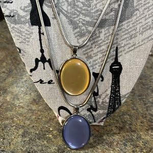 Two Kim Rogers Fashion Necklaces Silver . NWOTS!! Chain is 18” .